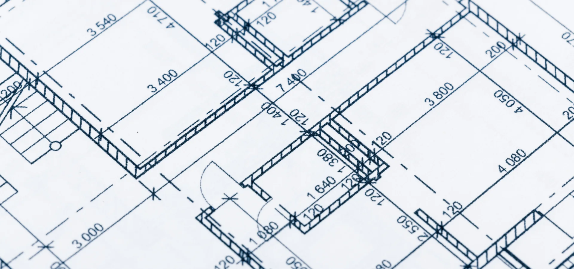 Detail einer technischen Planzeichnung